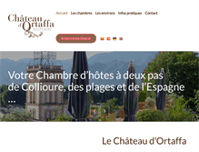 Tablet Screenshot of chateau-ortaffa.com